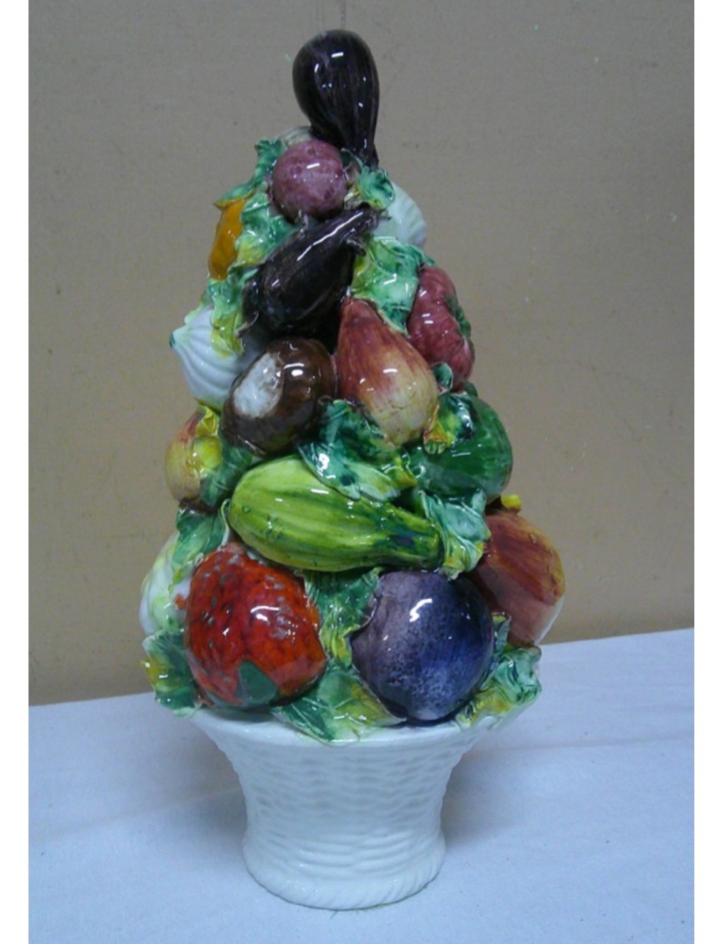 Colorful Glazed Ceramic Fruit Topiary - Decorative Home Accent
